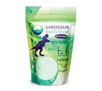 Elysium Spa Dinosaur Bath Dust | Green Apple Scented Fizzing Bath Salt Resealable for Children, Boys and Girls (400g)