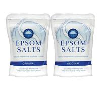 Elysium Spa Epsom Salts Original 450g Pack of 2 Body Detox Bath Soak Mind Relaxing Sleep Promoting Rest Mineral Magnesium Crystals with Welari Thank You Card | (2pack) (900g)