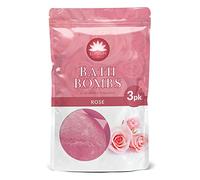 Elysium Spa Rose Bath Bombs | For Soothing Relaxing & Bathing, Rose Scented (3 x 50g)