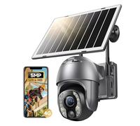 ELYSOO 5MP Cellular Security Camera Outdoor, No WiFi Security Camera with 10X Optical Zoom, 4G LTE Solar Powered Cameras, Human Detection & Auto Focus, Color Night Vision, Pan Tilt 360° Live View
