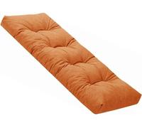 ELYSYSRL Bench Cushion Indoor Linen 120x40 90 x 35 150 x 40 100x40cm Rectangle Bench Seat Pad for Bay Window Entryway Thick Chair Cushions with Non-Slip Backing(Orange,80x40cm x8cm Thick)
