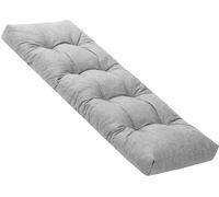 ELYSYSRL Bench Cushion Indoor Linen 120x40 90 x 35 150 x 40 100x40cm Rectangle Bench Seat Pad for Bay Window Entryway Thick Chair Cushions with Non-Slip Backing(Light Grey,100x40cm x8cm Thick)
