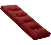 ELYSYSRL Bench Cushion Indoor Linen 120x40 90 x 35 150 x 40 100x40cm Rectangle Bench Seat Pad for Bay Window Entryway Thick Chair Cushions with Non-Slip Backing(Burgundy,120x35cm x8cm Thick)