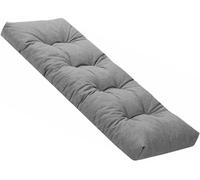 ELYSYSRL Bench Cushion Indoor Linen 120x40 90 x 35 150 x 40 100x40cm Rectangle Bench Seat Pad for Bay Window Entryway Thick Chair Cushions with Non-Slip Backing(Grey,60x40cm x8cm Thick)