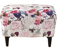 ELYSYSRL Stretch Ottoman Cover Rectangular Storage Ottoman Slipcover Footrest Stool Covers Ottoman Slipcovers for Foot Stool with Nonslip Elastic Bottom (Color : #10)