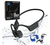 ELYXFUL Bone Conduction Swimming Headphones with Bluetooth & 64GB MP3 Player, Shuffle & Repeat, IP68 Waterproof, Secure Fit for Workouts, Running, Cycling and Swimming, Microphone for Hands-free Calls
