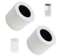 Elyyapt 2 Pack Core Mini Replacement Filter Compatible with LEVOIT Core Mini Air Purifier, 3-in-1 High Efficiency HEPA Core Filter Air Purifier Replacement Filter with 6 PCS Aroma Pads, White