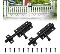 Elyyapt 2 PCS Door Lock Bolts 5 inch Stainless Steel Door Latch Heavy Duty Tower Doors Bolt Security Slide Latch Lock Slide Bolts Lock Gate Bolts with Screws for Internal Doors Shed Bathroom Toilet