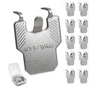 Elyyapt 20 PCS Claw Picture Hooks for Plasterboard, Heavy Duty Drywall Picture Hanging Claw No Damage Wall Pictures Hangers Claws No Nail/Drill Mirror Hooks for Photo Frame Kit, Holds up to 40lb