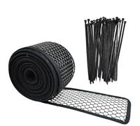 Elyyapt 4 Inch Under Sofa Blocker for Pets, 32 Feet Under Bed Blocker for Cats and Dogs,Cuttable Pet & Toy Barrier for Carpets and Smooth Flooring, Mesh Roll Toy Blocker to Stop Pets (Black)