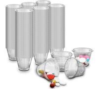 Elyyapt 400 Pack 30ml Medicine Cups Reusable Small Plastic Medicine Measuring Cups Mini Clear Medicine Graduated Jug Kitchen Measuring Pot Cup Containers for Liquid Medication Cooking, Transparent