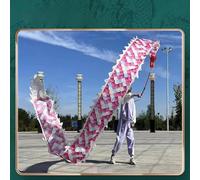 ELzEy Dragon Dancing Flag, Short Pink Magic Cloud Dancing Flag, Washable Ribbon Flying Streamer(3 m (9.8 ft))