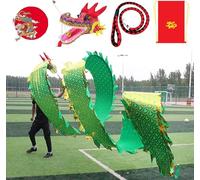 ELzEy Dragon Single Side Swivel Ribbon, Outdoor Exercise WU With Rope And Travel Bag Tow Cable, Outdoor Exercise(Green,8 m (26 ft))