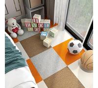 ELzEy Home Carpet Tiles Residential Soft Carpet Tile,Self Adhesive Carpet Tile,Peel And Stick,Machine Washable, 1pcs(Orange)