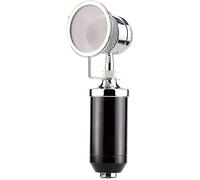 ELzEy Microphone Metal Microphone, Mute Wiretap For Karaoke Network K Song Shouting Microphone (Color : Schwarz)