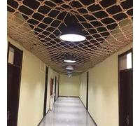 ELzEy Rope Net Decor Anti-Fall Railing Hemp Cargo Trailer Nets Climbing for Kids Outdoor(8mm/10cm,3m*4m)