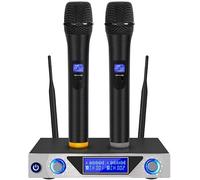 ELzEy Wireless Microphone, Handheld Professional Microphone, Ktv Microphone One Tow Two Microphone Set Acoustic Microphone
