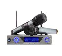 ELzEy Wireless Microphone, Handheld Professional Microphone With 2 Wireless Microphones, Media Player Support