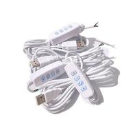 Elzhan 1 Pc White DC5V USB LED Dimmer Extension Cable with On/Off Switch Adapter LED Dimming Controller for LED Light Bulb Lamps USB-Port Power Cable for Led Light Bulb Lamps