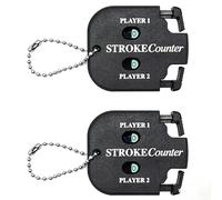Elzhan 2 Pcs Black Golf Stroke Shot Putt Score Counter Golf Accessories, Two Digits Scoring Keeper with Key Chain Golf Training Aids Golf Club Bag Accessories