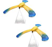 Elzhan 2Pcs Balance Bird Toy, Balancing Bird Clear Triangle Stand, Classic Educational Toys, Toy Bird That Can Balance Gravityy Finger for Adults, Eagles Stocking Stuffers Parties Favors Science Kits