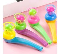 Elzhan 4Pcs Ball Blowing Floating Blow Pipe Balls, Floating Ball for Birthday PartyBalance Game (Random Color)