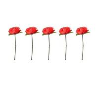 Elzhan 5 Pcs Red Magician Rose, Folding Rose Appearing Magic Tricks Flower Appearing Close Up Stage Street Magic