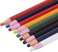 Elzhan 9 Pcs Assorted Colors Peel-Off China Marker Grease Wax Pencils for Glass, Garments, Cellophane, Fabric, Wood, Metal, Marking Pencils Art Crayons Paper-Wrapped Painting Pen for Drawing Coloring