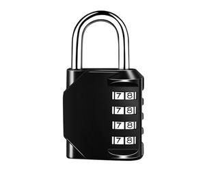 elzle 4 Digit Code Padlock, Keyless Code Padlock, Weatherproof Combination Lock for College Locker, Gyms, Locker Rooms, Wardrobes, Doors
