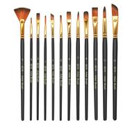 elzle Acrylic Paint Brushes 12 Paint Brush Set, Nylon Art Brushes