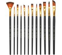 elzle Acrylic Paint Brushes,12 Paint Brush Set,Nylon Art Brushes,Fine Paint Pen