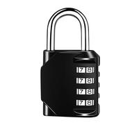 elzle Combination Lock, 4 Digit Padlock, No Key Lock, Combination Code, Zinc Alloy Number Lock for Locker, Gym, Shed, School, Garden Fences