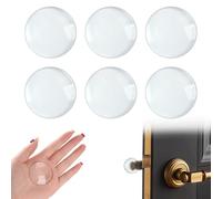 elzle Door Stopper 6PCS, Self Adhesive Wall Door Protector, Silicone Transparent Wall Protectors Rubber Door Stops for Fridge Cabinets