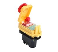 ELZNSQQK Electromagnetic Switch 4/5 Pin 120V 220V ON-OFF Momentary Reset Push Button With Cover IP55 Waterproof(5 Pins,110 V)