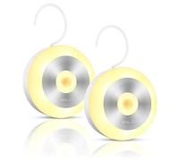 ELZO Night Light, Rechargeable Wireless LED Motion Sensor Light with Integral Hook and Magnet Set, Baby Night Light, Night Lamp for Entrance, Basement, Garage, Closet, Toilet, Bathroom, Bedroom, etc.
