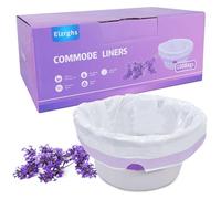 Elzrghs Commode Liners for Bedside Commode, Portable Toilet, Bed Pan, 100 Count Lavender Scented Disposable Potty Chair Liners