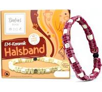 EM Ceramic Collar for Dogs & Cats - Made to Measure EM Band Original US Paracord (41-50 cm, Raspberry)