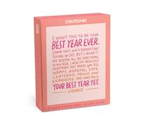Em & Friends Best Year Yet Illustrated Saying Birthday Cards - Happy Birthday Greeting Cards Blank Inside (Box of 8 Blank Greeting Cards with Envelopes)