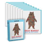 Em & Friends Deck Yourself Boxed Greeting Cards, Box of 8 Single Holiday Cards
