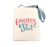 Em & Friends Groceries & Shit Tote Bag
