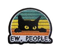EM, PEOPLE Black Cat Patch Morale Patches Embroidery Tactical for Clothing Backpack Baseball Cap Uniform Vest Dog Harness