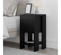 Ema' Modern Bedside Table 30cm Width Decortie Black 1 Pack