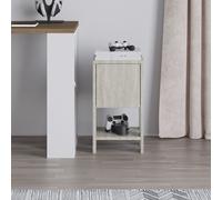 Ema' Modern Bedside Table 30cm Width Decortie Light Stone 1 Pack