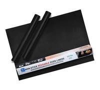 Emaania Oven Liners for Bottom of Oven - 2 Pack Non-Stick 16.5"x 23" Heavy Duty Mats, Reusable Electric Oven Liner Mat | BPA PFOA Free, Heat Resistant, Oven Liners For Bottom Of Electric & Gas Oven