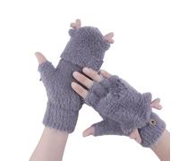 EMAFORO Fingerless Gloves for Women Winter Knitted Gloves Warm Flap Convertible Mitten for Skiing Hiking Outdoor Activities Training