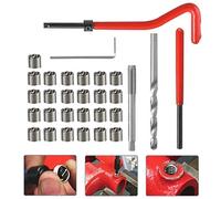 EMAGEREN 30Pcs Thread Repair Kit M6 x 1.0 Thread Tap Repair Cutter kit Stainless Steel Wire Thread Repairs Set Threaded Sleeve Tool Kit for Auto Repairing