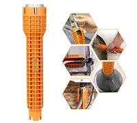 EMAGEREN Plumbing Tools Sink Wrench Multi-Purpose Pipe Spanner Sink Faucet Installer Repair Tool for Toilet Bowl Bathroom Kitchen,Plumbers and Homeowners(Yellow)