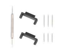 eMagTech 1 Pair Watch Strap Black Connector Buckle Set 16mm to 22mm Compatible with Casio G-SHOCK GA-110 G-8900 DW-5600 G-5600