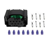 eMagTech 1 Set 8 Pin Radar Sensor Connector with terminal rubber plug 4F0972708 Compatible with VW