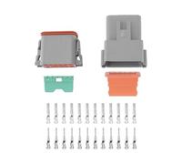 eMagTech 1 Set DT04-12P DT06-12S 12 Pin Waterproof Automotive Connector Kit IP67 Rated 14AWG 13A Electrical Plug and Socket for Rugged Applications